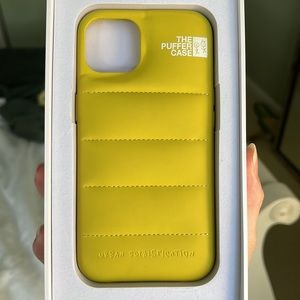 Olive butter (yellow) matte puffer case from Urban Sophistication for IPhone 13